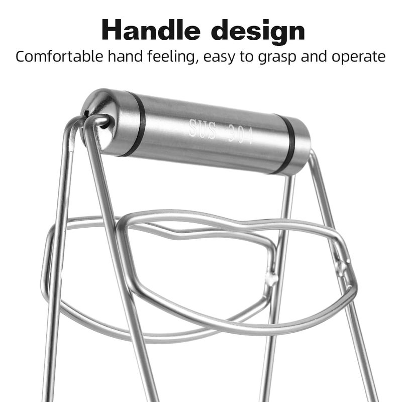 BESTONZON Kitchen Stainless Steel Folding Hot Dish Plate Clip Plate Retriever Tongs Bowl Clips Pan Dish Gripper Clips Hot Plate or Bowls Clamp Holder Tong - Image 2